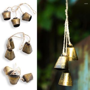 FESTIMENTO DE FESTA ROPE VINTAGE VINTAGE COWBell Christmas Metal Bells Crafts Criatividade Casa Home Wall Hanging Decoration Wedding