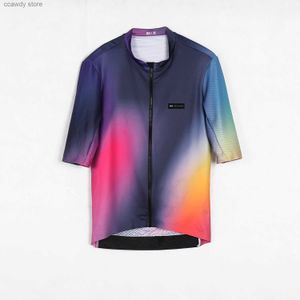 メンズTシャツ2024 New Colourburn Pro Team Short Seve Seve Jersey Seamss Craft Lightweight Quick Dry Fabric for Man and Women H240407