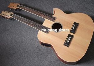 612 String Acoustic Electric Double Neck Guitar com Eq e Bag2335731