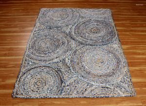 Carpets Rug Natural Jute Cotton Carpet Braided2.6x4ft Runner Area