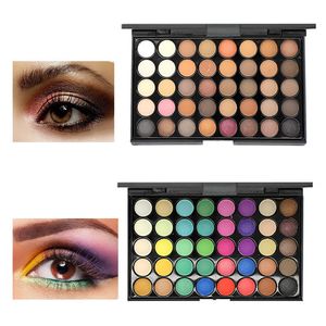 40 färger Shimmer Glitter Eye Shadow Palette Waterproof Cosmetic Profissional Matte Eyeshadow Cream Makeup Palette