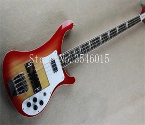 Kinesiska fabriksmusikinstrument anpassade ny körsbärsburst färg 4003 4 strängar Rick Electric Bass High Quality6161370