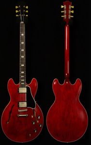 Jazz Electric Guitar Quality Guitar Aged Look Semi Hollow Body Win Red9418510