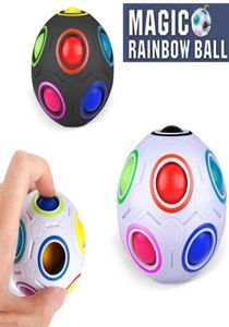 7 cm Regenbogen Puzzle Ball Zappeln Spielzeug Opp -Bag Packing Würfel Magie Regenbogenkugeln Rätsel Bündel Stress Zappel Brain Teasers Fo9404486