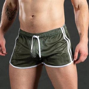 Running Shorts 2024 Seksowne stroje kąpielowe bokser Brie Brie Men oddychający sport Szybki suszący na siłowni fitness plaż