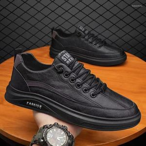 Casual Shoes Leather Men's Board Black Non-slip Chef Labor Protection Tide