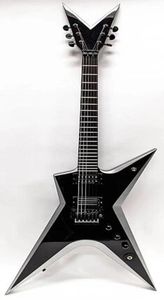 Burn Dim Stealth Dimbag Darrell Black Metallic Silver Electric Guitar Floyd Rose Tremolo Bridge Blackhardware Grover Tuners3694075