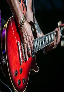 Nadir 1959 Slash Signature 2019 Namm Sınırlı Edition Bolivian Alev Kırmızı Patrom Elektro Gitar Koyu Kırmızı Sırt Krem Vücut4163360