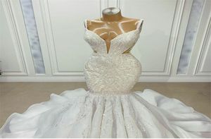 Crystal Spring Wedding Dresses Robe de Mariee Pearls Applicati in pizzo Applicata Tieffon Custom Made Chic Boho Bridal Gowns4539465