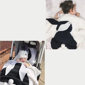 Blankets Baby Knitted Blanket Born Swaddle Wrap Kids Playing Mat Sleepsack Outdoor Stroller Covers Crib Quilt Beach