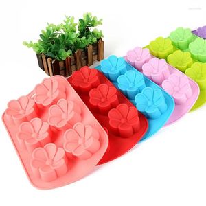 Baking Moulds 1PC Flowers Silicone Muffin Cups Handmade Soap Molds Biscuit Chocolate Ice Cake Mold