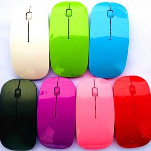 Möss Portable Creative Mini Ultra Thin Cute Wireless Bluetooth Mouse 2.4G Mottagare Laptop Game PC 1000DPI Computer Accessories H240407