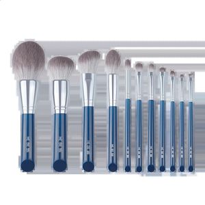 Makeup Brush set 11pcs Sky Blue Professional super soft fiber makeup brushes high quality face eye cosmetic pens synthetic hair 240403