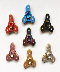 Begränsad version Rainbow Spinners EDC Metal Hand Spinner Toy 3 Gear Chain Finger Stress Three Gear Wheels Finger Toy6701274