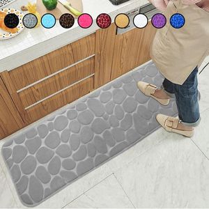 Carpets 1pc Oversized Luxury Cobblestone Kitchen Mat Quickly Absorbent Anti Slip Bath Rug Washable Soft Hallways Carpet