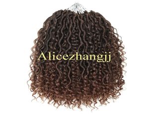 18 Quot Messy Goddess Faux Locs Curly Crochet Braid Bohemian Soft Syntetyczne Warkocze Przedłużenie włosów Blondynka Color5606869