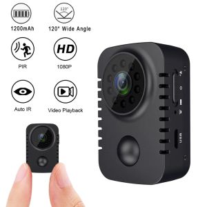 Câmera corporal mini câmeras 1080p Full HD Smart Segurança Pocket Night Vision Motion Dection Camecorder for Cars Standby Pir Video Video Recorder