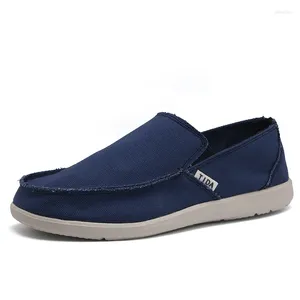 Casual Shoes Men Canvas Boat 2024 Summer Fashion Breattable Moft Driving Brand Lightweigh Slip-On Loafers Plus Size