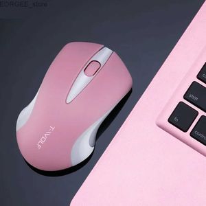 Möss 1600DPI Pink Computer Mouse Wireless Mouse Cordless Girl Söta mus Optiska micer Fashion Möss för bärbar dator Y240407