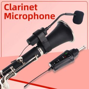 Microphones FT5 Clarinet Microphone UHF Wireless Gooseneck Mic Instrument Pick Up Receiver and Transmitter System for Clarinet