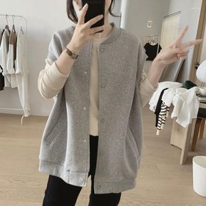 Coleta feminina 2024 Autumn Korean Fashion Single Brentsed Vest Women Casual Logo Capuze de rua Simplesmente sem mangas Tops de casaco de algodão