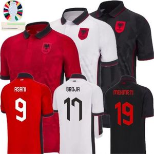 Albanien Soccer Jersey Broja Asani Djimsiti 2024 Euro Cup Islands National Team Home Away Football Jersey Kit Mehmeti K.Bare Hysaj Allani Uzuni Soccer Jerseys