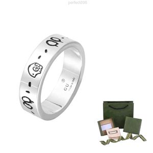 Moda unisex luksusowy pierścionek dla mężczyzn kobiety unisex duchy projektanta pierścienia biżuteria sliver kolor ldtw