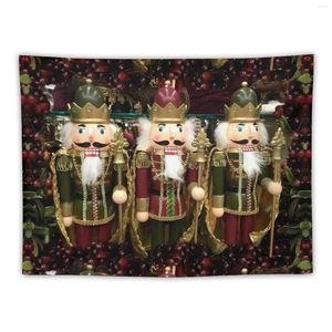 タペストリーズクリスマスくるみ割り人形トリオタペストリーバスルーム装飾家のデコレーターベッドルーム装飾壁壁画