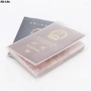 Aufbewahrungsbeutel 1PC Travel Waterdof Dirt Passporthalter Abdeckung Brieftasche transparente PVC -ID -Kartenhalter Business Case Beutel