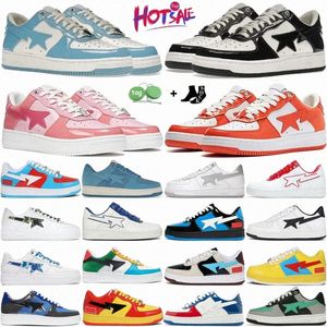 2024 Sapatos de grife SK8 Star tênis brancos cinza patente preto pastel azul amarelo verde sk8 laranja marrom marrom marrom