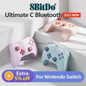 ゲームコントローラージョイスティック8bitdo ultimate c bluetoothゲームボードワイヤレスゲームコントローラー新しいカラーピンクブルーオレンジスイッチOLED q240407互換