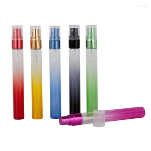 Bottiglie di stoccaggio 20pcs/lotto da 10 ml di mini profumo portatile bottiglia di vetro in alluminio Atomizzatore a spruzzo in metallo vuoto