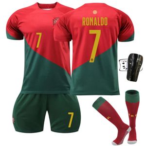 Portugal 2223 World Cup Home Football Kit 7 C Ronaldo Jersey 8 B Fee 23 Felix