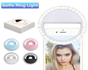 Şarj Edilebilir LED Selfie Telefon Yüzüğü Işık Taşınabilir Ayarlanabilir Parlaklık, Pil Geliştiren Pogerya ile Kamera için Verimli