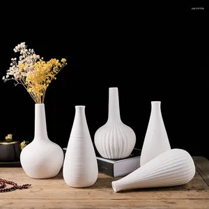 Vasen Keramik Vase Blumentopf Minimalismus Stil für moderne Tischregal Home Decor Fit Schlafzimmer Küche Wohnzimmer Interieur Office