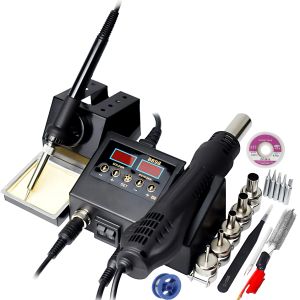 stations Eruntop 8898 2 in 1 Portable Soldering Station Soldering Iron Hot Air Heat Gun Welding machine Repair Rools