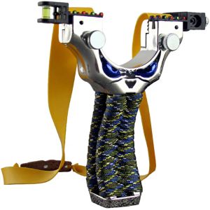 Escopos de alta potência de caça ao ar livre estilingue de caça super dura Slingshot com catapulta de catapulta de lasert.