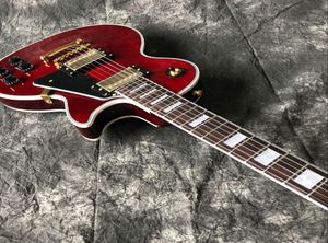 Whole custom LP CUSTOM wine red electric guitar high sound quality mahogany panel rosewood fingerboard mahogany back panel3812499