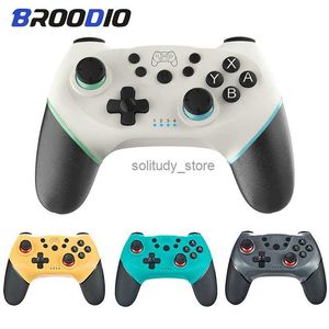 Kontrolery gier Joysticks Bluetooth Wireless Controller kompatybilny z przełącznikiem pro gamepad kompatybilny z grę joystick Q240407