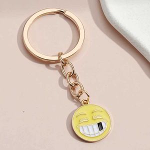 Keychains Lanyards lustige Schlüsselbund Smile Face Taste Ring Humor für Frauen Männer Handtasche Accessorie Auto Hanging DIY Handgemachte Schmuckgeschenke Q240403