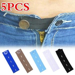 Belts 5pcs Fatty Maternity Waistband Elastic Extender Pants Belt Extension Buckle Button Pregnancy Adjustable