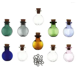 Vases 10 Pcs Glass Container Lid Reagent Sample Bottles Laboratory Small Crafts