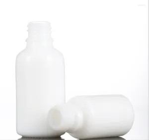 Depolama Şişeleri 15ml Beyaz Boş Cam Şişe Losyon Emülsiyon Özü Yağ Sıvı Serum Karmaşık Kurtarma Cilt Bakımı Kozmetik Paketleme