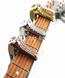 Alice A007G Metal Crocodile Guitar Capo Clamp For Acoustic Electric Guitar GoldSilverBronze Wholes4910425