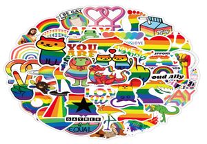 50Pcs Gay Pride Stickers LGBTQ Rainbow Graffiti Kids Toy Skateboard car Motorcycle Bicycle Sticker Decals9155596