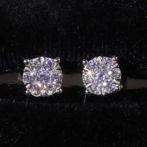 Su204 Abiding 14k 18k White Gold Si 0.3 Ct 0.5ct 0.8 1 Cvd Lab Grown Diamond Stud Earrings for Women and Man