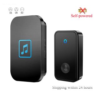 Doorbells Intelligent SelfPowered Doorbell Wireless Home UltraLongRange Waterproof Chime Electronic Remote Control Elderly Pager