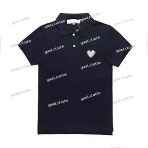 CDG Moda Erkek Oyun T Shirt Tasarımcı Kırmızı Kalp Commes Sıradan Kadın Gömlek Des Rozet Garcons High Quanlity Tshirts Pamuk Nakış AMIS T GROT 532
