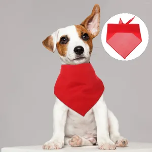 Hundkläder 4 datorer Pet Bib Bandana Decor för hundar enkel färg halsduk liten krage triangel utomhus polyester solida valp krage