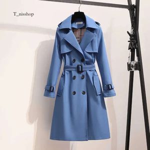 겉옷 Bur S Fashion 4xl 브랜드 새로운 봄 가을 레이디 롱 여성 트렌치 코트 더블 탑 가슴 카키 드레스 느슨한 코트 838